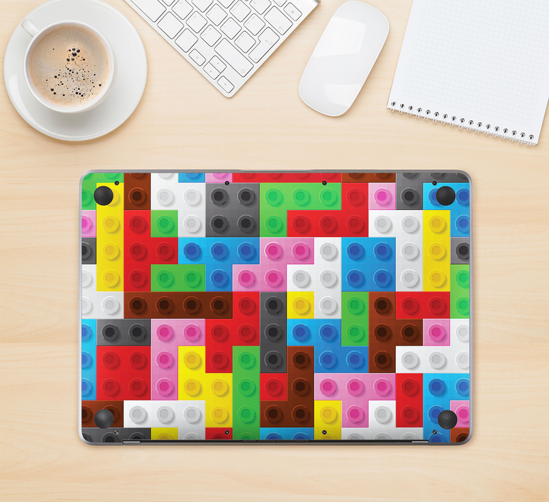 The Neon Colored Building Blocks Skin Kit for the 12" Apple MacBook (A1534)