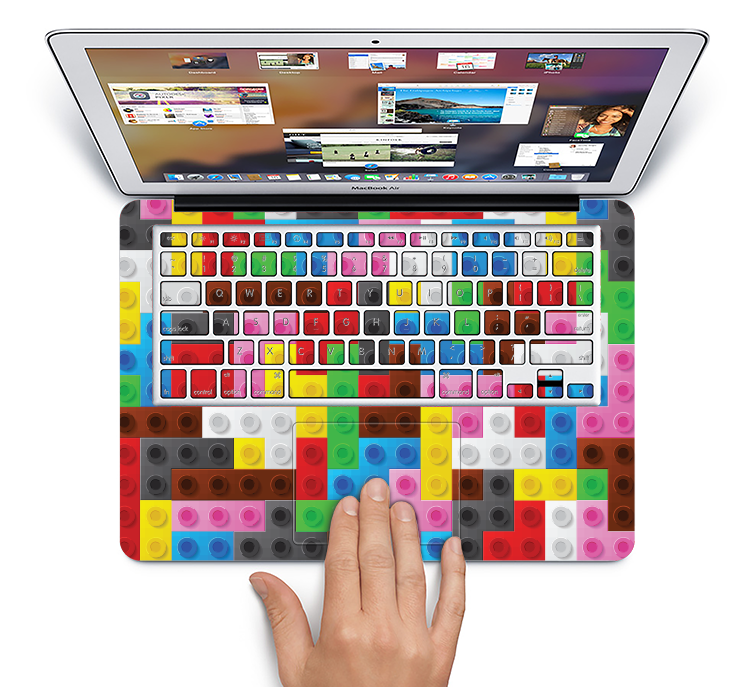 The Neon Colored Building Blocks Skin Set for the Apple MacBook Pro 15" with Retina Display