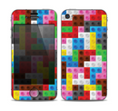 The Neon Colored Building Blocks Skin for the Apple iPhone 4-4s