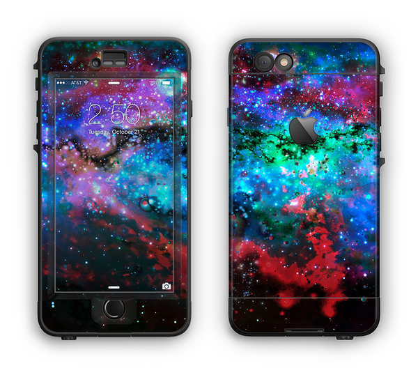 The Neon Colored Paint Universe Apple iPhone 6 Plus LifeProof Nuud Case Skin Set