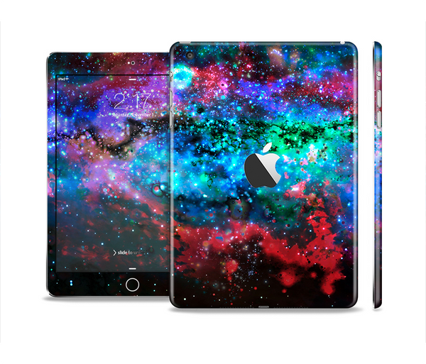 The Neon Colored Paint Universe Skin Set for the Apple iPad Mini 4
