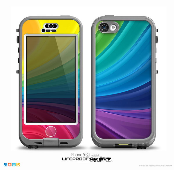 The Neon Colored Swirled Skin for the iPhone 5c nüüd LifeProof Case