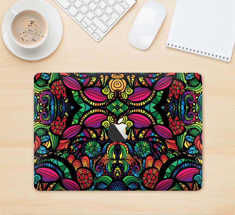 The Neon Colored Vector Seamless Pattern Skin Kit for the 12" Apple MacBook (A1534)