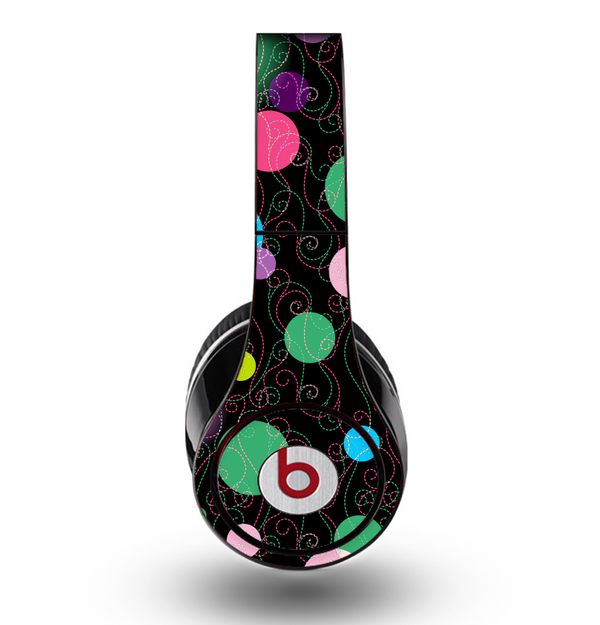 The Neon Colorful Stringy Orbs Skin for the Original Beats by Dre Studio Headphones