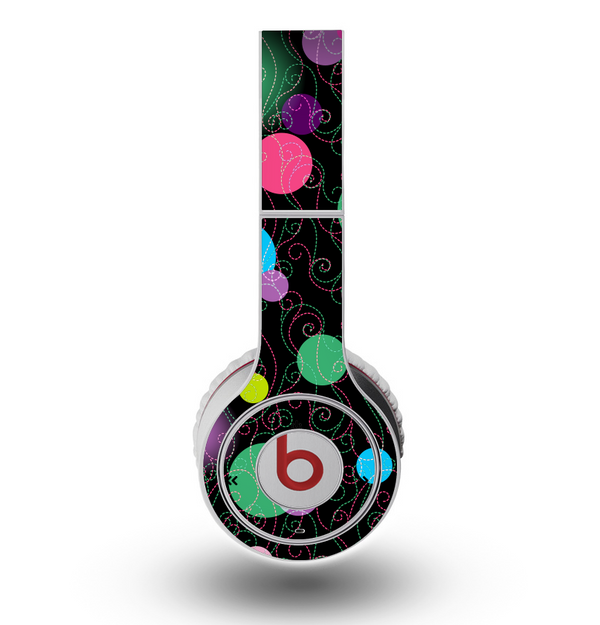 The Neon Colorful Stringy Orbs Skin for the Original Beats by Dre Wireless Headphones