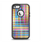 The Neon Faded Rainbow Plaid Apple iPhone 5-5s Otterbox Defender Case Skin Set