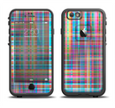 The Neon Faded Rainbow Plaid Apple iPhone 6/6s LifeProof Fre Case Skin Set