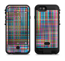 The Neon Faded Rainbow Plaid Apple iPhone 6/6s LifeProof Fre POWER Case Skin Set