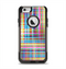 The Neon Faded Rainbow Plaid Apple iPhone 6 Otterbox Commuter Case Skin Set