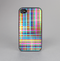 The Neon Faded Rainbow Plaid Skin-Sert for the Apple iPhone 4-4s Skin-Sert Case