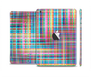 The Neon Faded Rainbow Plaid Skin Set for the Apple iPad Mini 4