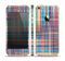 The Neon Faded Rainbow Plaid Skin Set for the Apple iPhone 5s