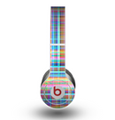 The Neon Faded Rainbow Plaid Skin for the Beats by Dre Original Solo-Solo HD Headphones