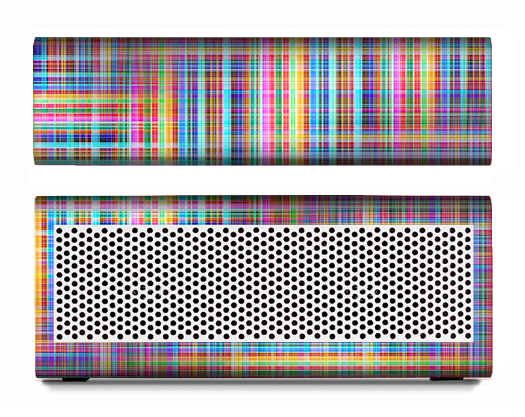 The Neon Faded Rainbow Plaid Skin for the Braven 570 Wireless Bluetooth Speaker