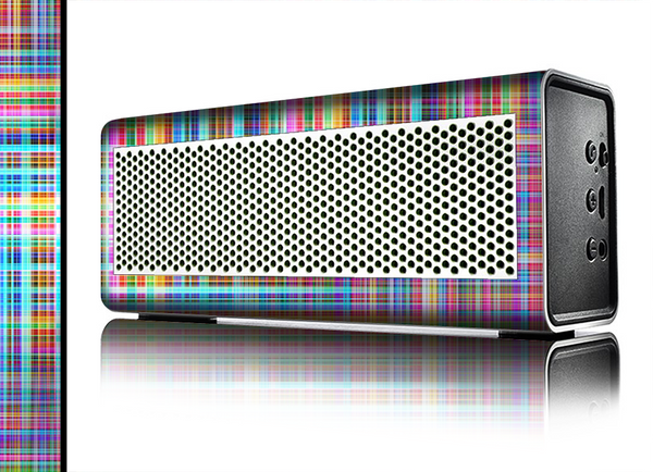 The Neon Faded Rainbow Plaid Skin for the Braven 570 Wireless Bluetooth Speaker