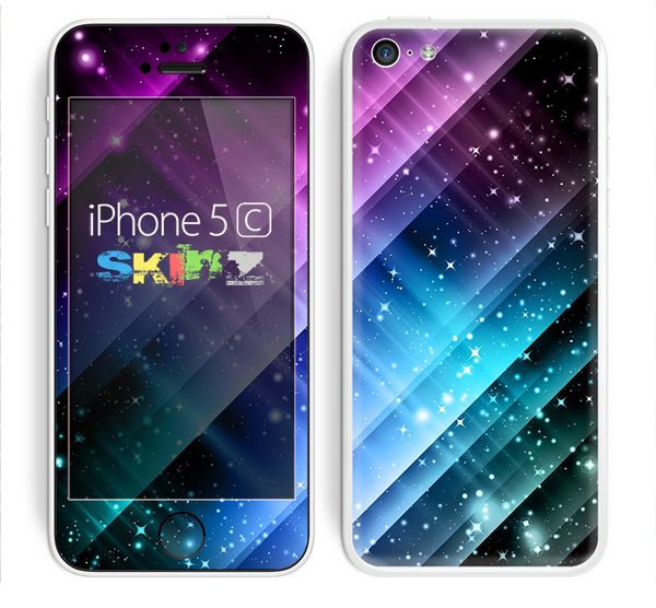 The Neon Glow Paint Skin for the Apple iPhone 5c