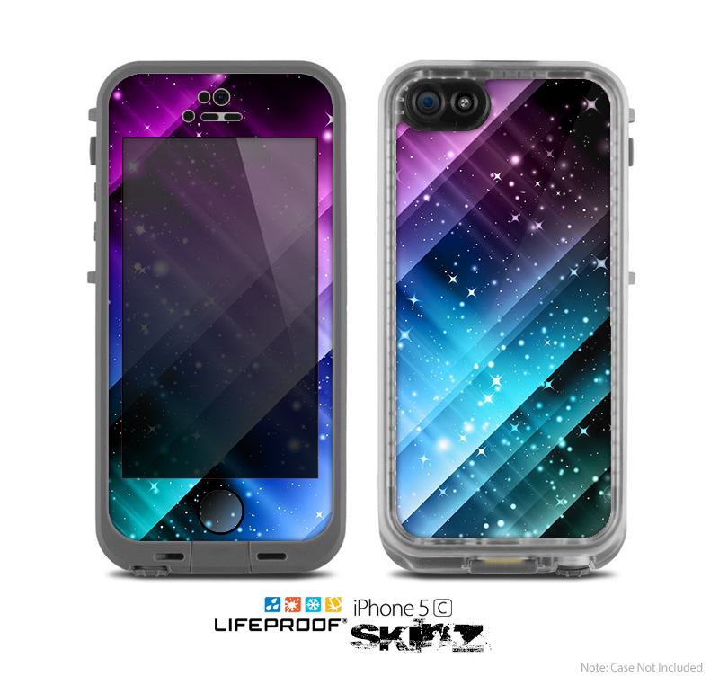 The Neon Glow Paint Skin for the Apple iPhone 5c LifeProof Case