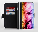 The Neon Glowing Fumes Ink-Fuzed Leather Folding Wallet Credit-Card Case for the Apple iPhone 6/6s, 6/6s Plus, 5/5s and 5c