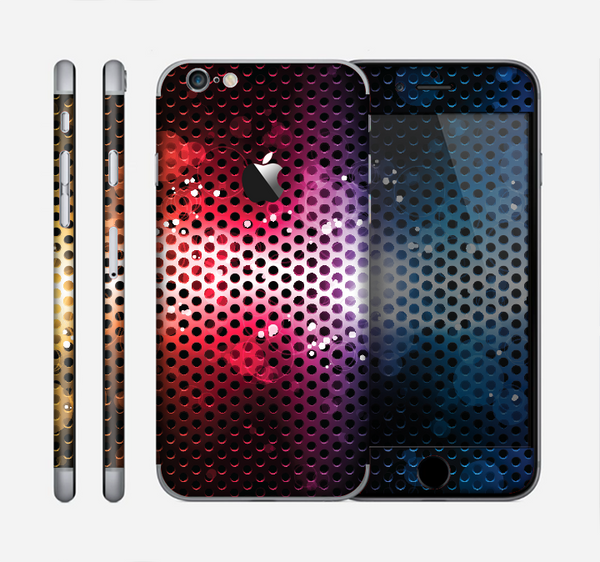 The Neon Glowing Grill Mesh Skin for the Apple iPhone 6