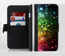The Neon Glowing Grunge Drops Ink-Fuzed Leather Folding Wallet Credit-Card Case for the Apple iPhone 6/6s, 6/6s Plus, 5/5s and 5c