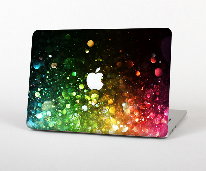 The Neon Glowing Grunge Drops Skin Set for the Apple MacBook Pro 15" with Retina Display