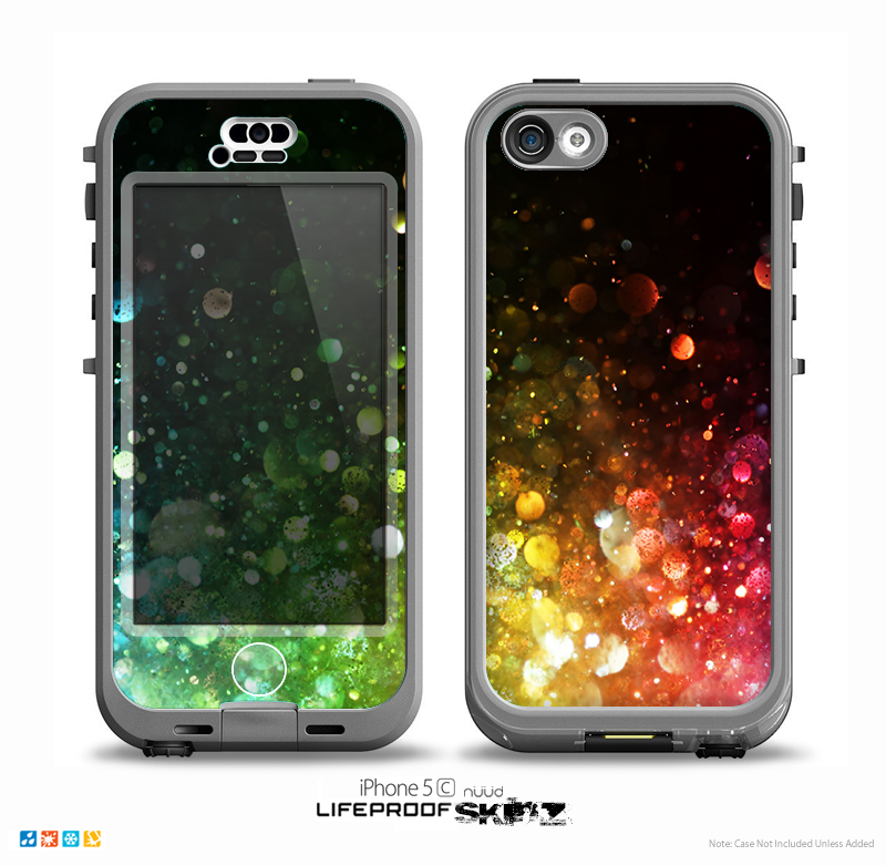 The Neon Glowing Grunge Drops Skin for the iPhone 5c nüüd LifeProof Case