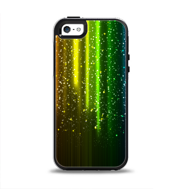 The Neon Glowing Rain Apple iPhone 5-5s Otterbox Symmetry Case Skin Set