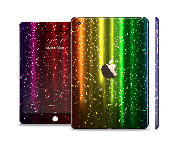 The Neon Glowing Rain Full Body Skin Set for the Apple iPad Mini 3