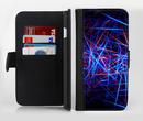 The Neon Glowing Strobe Lights Ink-Fuzed Leather Folding Wallet Credit-Card Case for the Apple iPhone 6/6s, 6/6s Plus, 5/5s and 5c