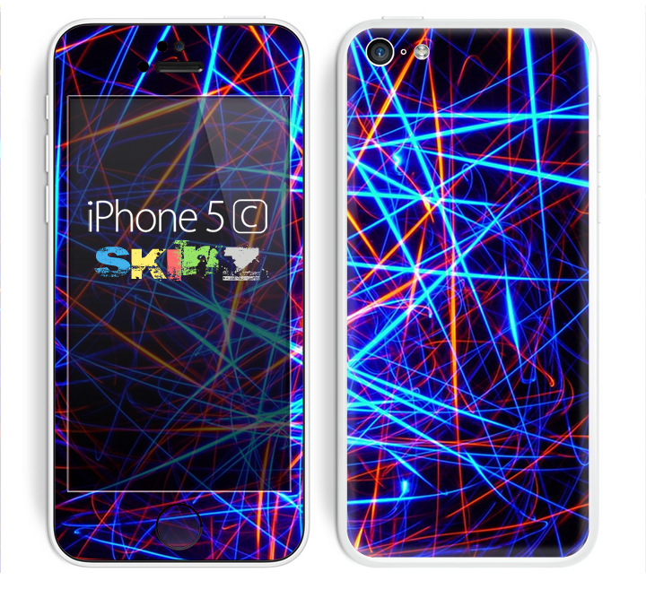 The Neon Glowing Strobe Lights Skin for the Apple iPhone 5c