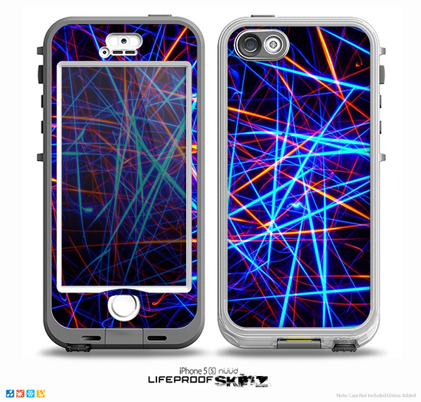 The Neon Glowing Strobe Lights Skin for the iPhone 5-5s NUUD LifeProof Case