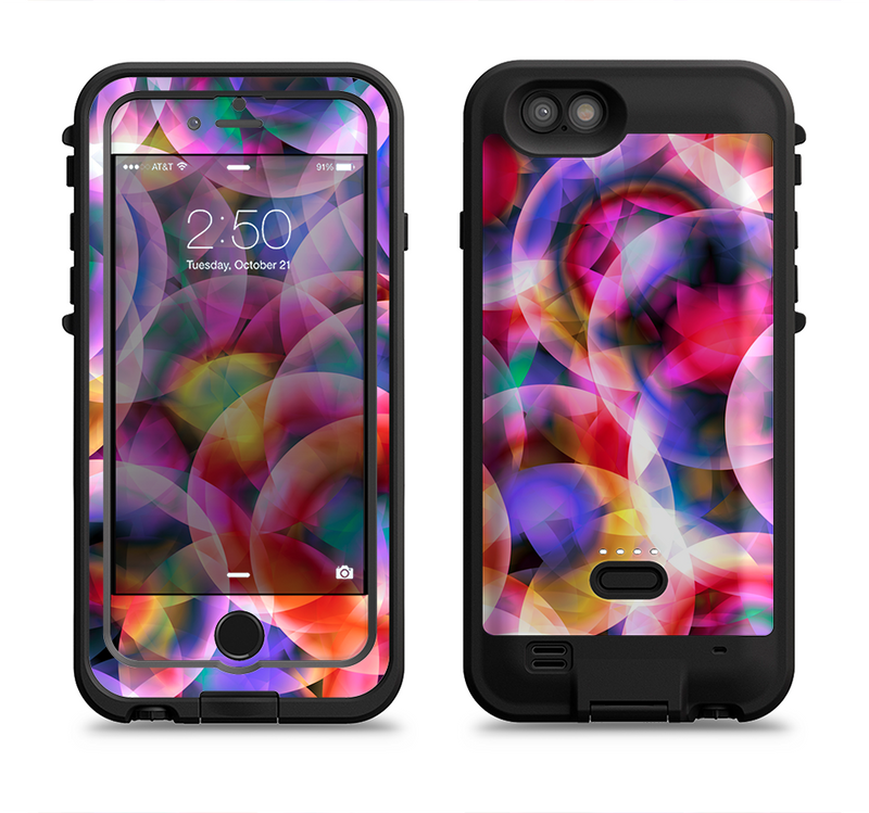 The Neon Glowing Vibrant Cells Apple iPhone 6/6s LifeProof Fre POWER Case Skin Set