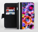 The Neon Glowing Vibrant Cells Ink-Fuzed Leather Folding Wallet Credit-Card Case for the Apple iPhone 6/6s, 6/6s Plus, 5/5s and 5c