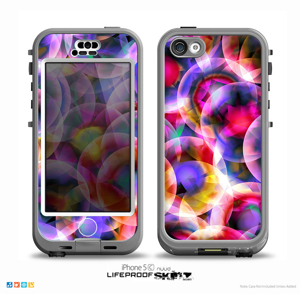 The Neon Glowing Vibrant Cells Skin for the iPhone 5c nüüd LifeProof Case