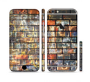The Neon Graffiti Brick Wall Sectioned Skin Series for the Apple iPhone 6s