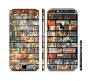 The Neon Graffiti Brick Wall Sectioned Skin Series for the Apple iPhone 6s Plus