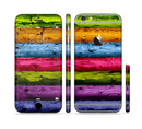 The Neon Heavy Grained Wood Sectioned Skin Series for the Apple iPhone 6s Plus