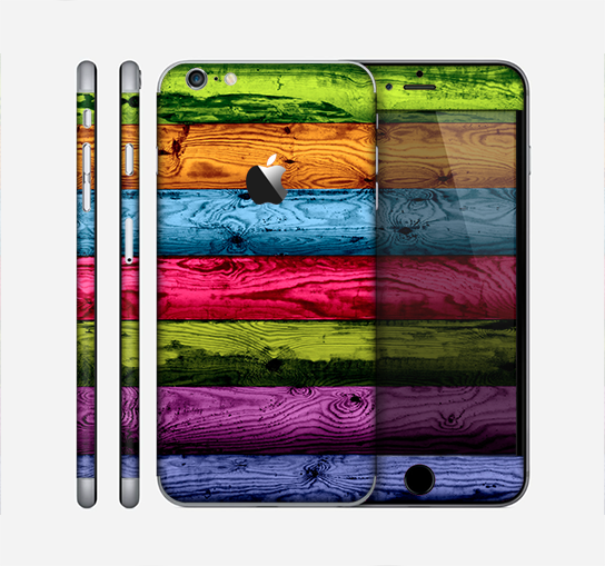 The Neon Heavy Grained Wood Skin for the Apple iPhone 6 Plus