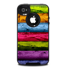 The Neon Heavy Grained Wood Skin for the iPhone 4-4s OtterBox Commuter Case
