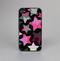 The Neon Highlighted Polka Stars On Black Skin-Sert for the Apple iPhone 4-4s Skin-Sert Case