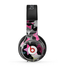 The Neon Highlighted Polka Stars On Black Skin for the Beats by Dre Pro Headphones
