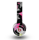 The Neon Highlighted Polka Stars On Black Skin for the Original Beats by Dre Wireless Headphones