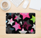 The Neon Highlighted Polka Stars On Black Skin Kit for the 12" Apple MacBook (A1534)