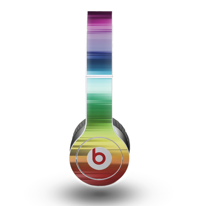 The Neon Horizontal Color Strips Skin for the Beats by Dre Original Solo-Solo HD Headphones