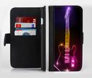 The Neon Light Guitar Ink-Fuzed Leather Folding Wallet Credit-Card Case for the Apple iPhone 6/6s, 6/6s Plus, 5/5s and 5c