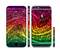 The Neon Mixed Color Starry Waves Sectioned Skin Series for the Apple iPhone 6 Plus
