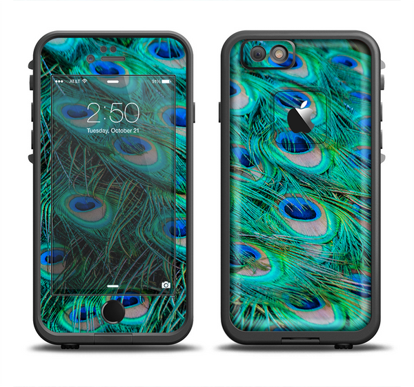 The Neon Multiple Peacock Apple iPhone 6 LifeProof Fre Case Skin Set