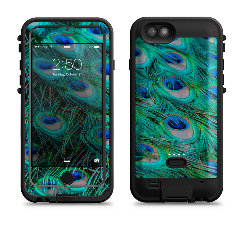 The Neon Multiple Peacock Apple iPhone 6/6s LifeProof Fre POWER Case Skin Set