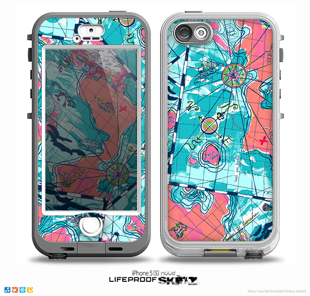 The Neon Navigation Skin for the iPhone 5-5s NUUD LifeProof Case