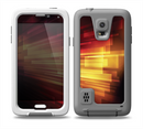 The Neon Orange 3D Rectangles Skin for the Samsung Galaxy S5 frē LifeProof Case